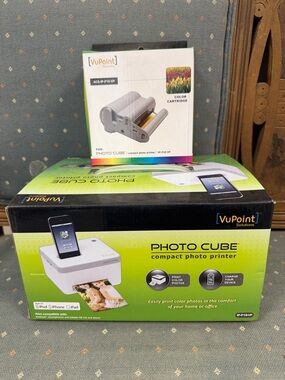 VuPoint Photo Cube Compact Photo Printer - Green/Black
